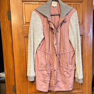 Torrid Blush and Heathered Gray Utility Jacket